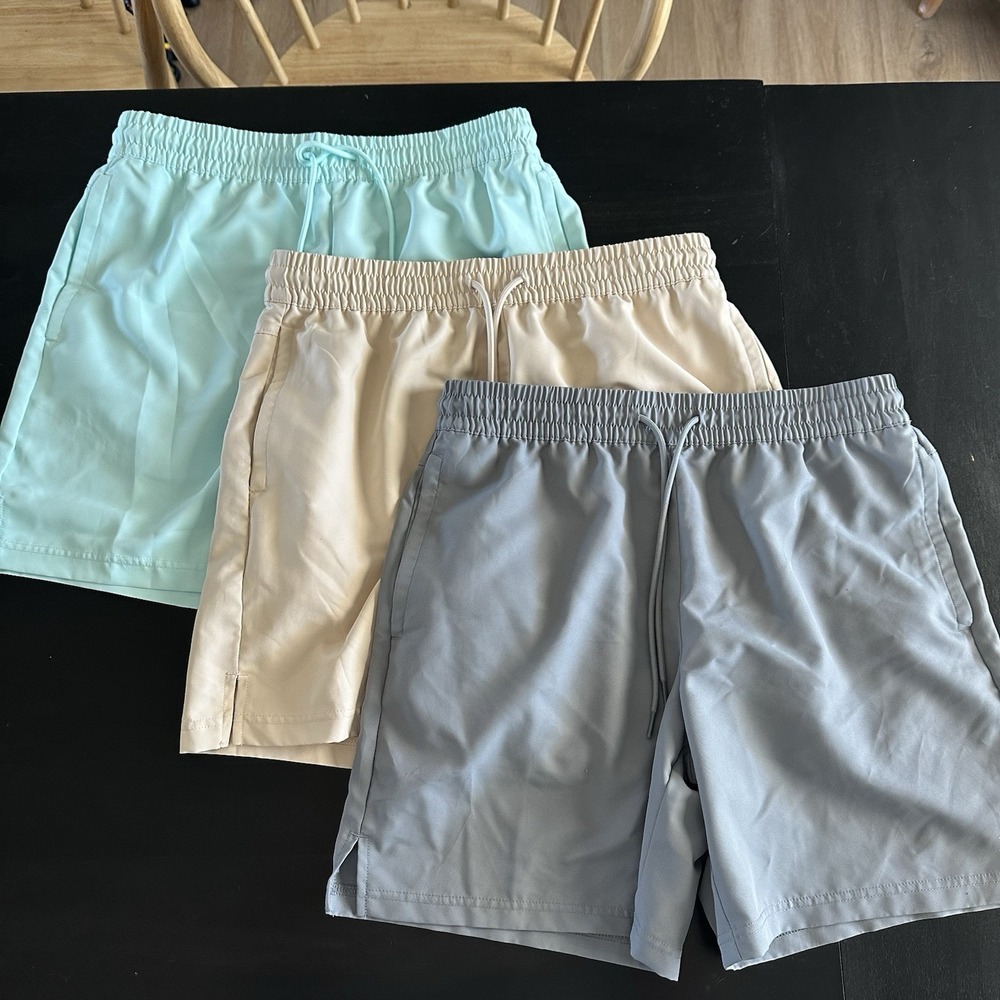 Men's Xersion Medium Athletic Dress Shorts Mint Khaki Gray NEW